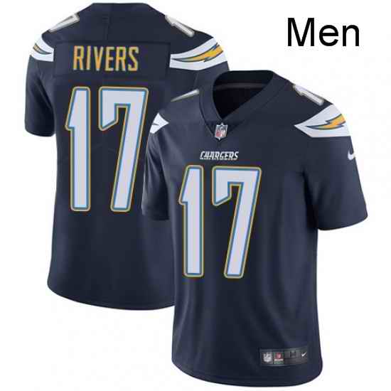 Men Nike Los Angeles Chargers 17 Philip Rivers Navy Blue Team Color Vapor Untouchable Limited Player NFL Jersey